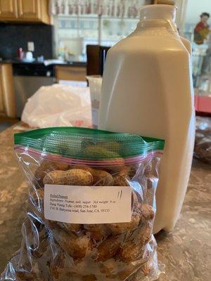 Today's Puchases: Boiled Peanuts & Unsweetened Soy Milk