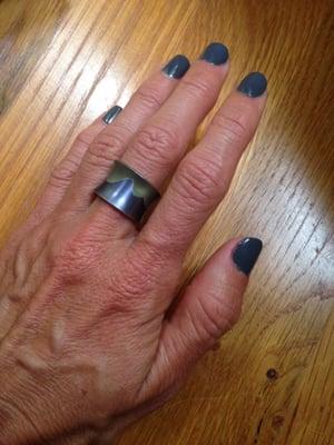 My new gel mani... Love the gray!