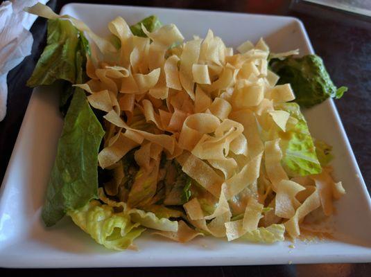 Salad that comes with a lunch special. The ginger dressing was good. I didn't eat all my "crunchies" though ;).