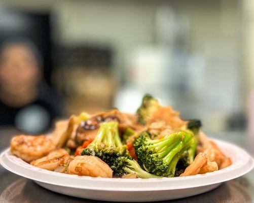 Shrimp veggie stir fry