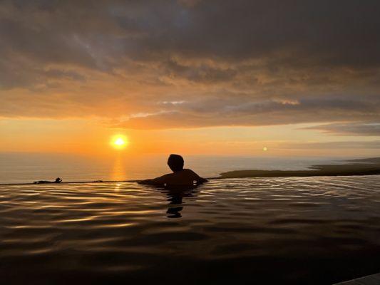 Pool at sunset