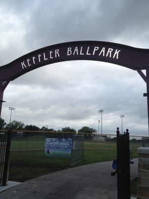 Entrance to new baseball park