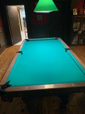 our Adler re-felted pool table by USA Made Pool Tables