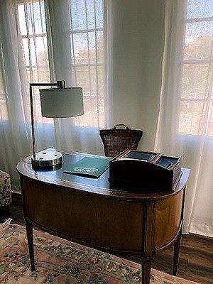 The desk nook in a bedroom