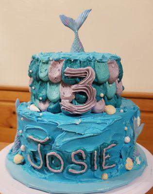 Mermaid Tail Birthday Cake