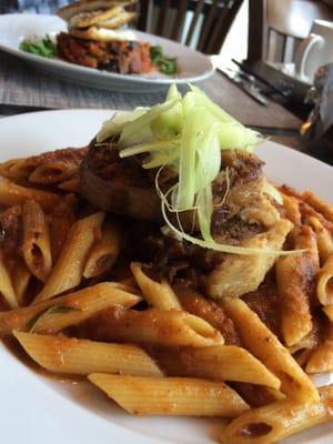 Oxtail penne. Mj loved it!!! Great flavor!!