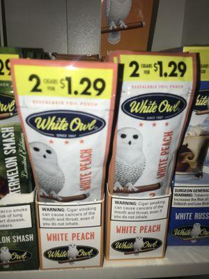 White peach white owls