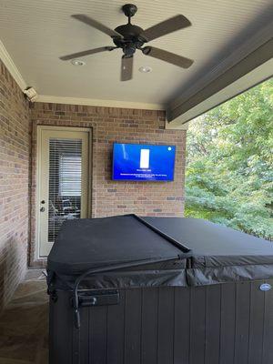 Outdoor TV Mount on Brick