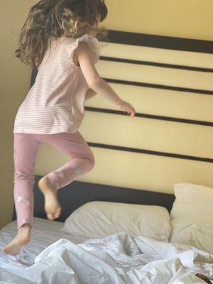 My daughter loved the bed, lol my boyfriend said she could jump on the bed!