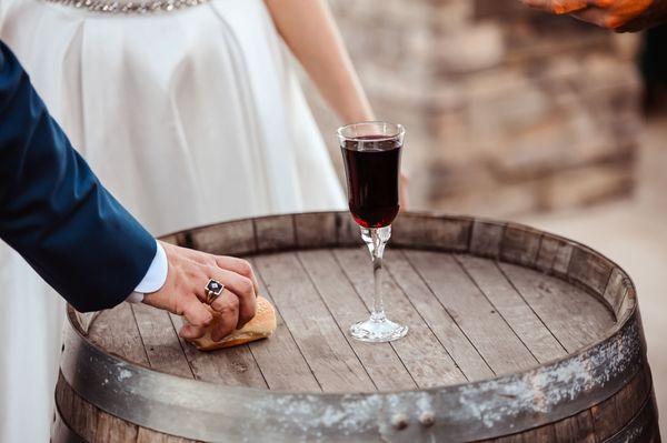 Communion table in ceremony