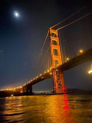 View of the Golden Gate Bridge taken from the yacht.