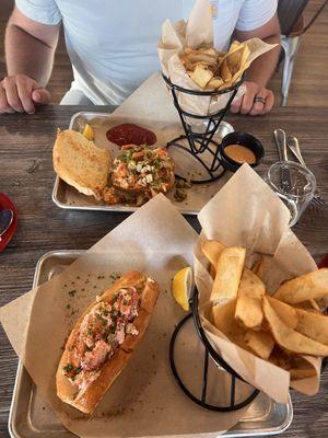 Classic Maine lobster roll & Nashville Hot lobster sandwich