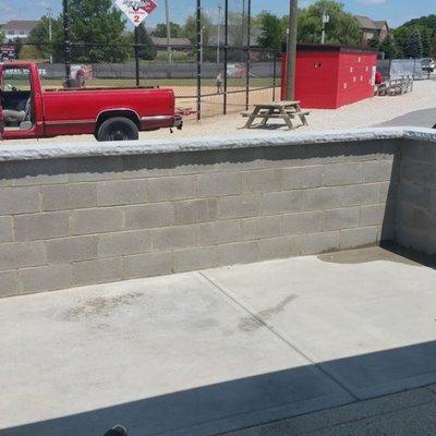 Retaining wall.