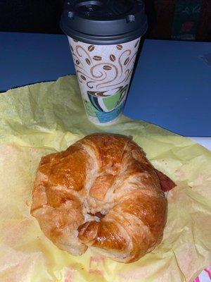 Bacon egg croissant