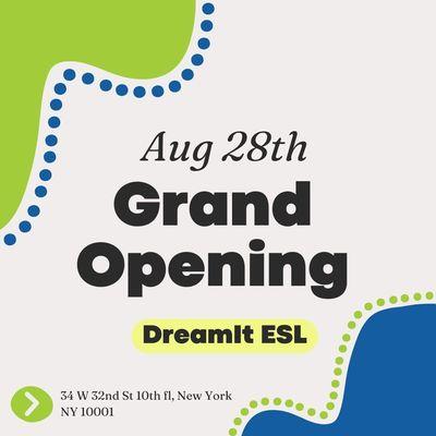 Grand Opening: NYC ESL School! 
 
 Embark on a Journey of Language Excellence