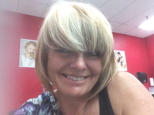 New haircut & color!  Love you Lucy!!!