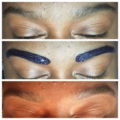 Eyebrow tinting