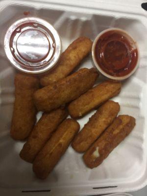 10-piece Mozzarella sticks (we ate some)