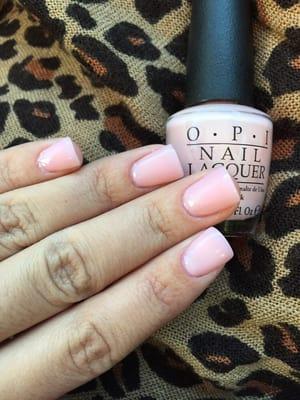 Asked for natural looking nails and that's what I got! OPI | It's a girl!