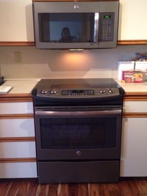 My new microwave and range.