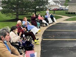 A parade of cars came during pandemic, just for the residents to let them know how much we love them all!