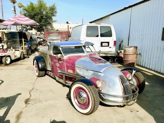 I get to work on my Hot Rod at Northridge Auto Wrecking . As well as store it there .