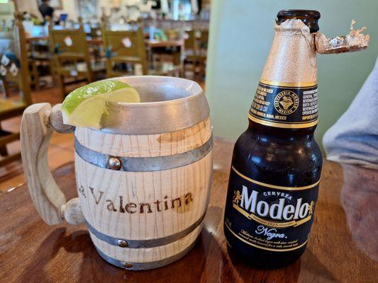 Beer with frozen mug