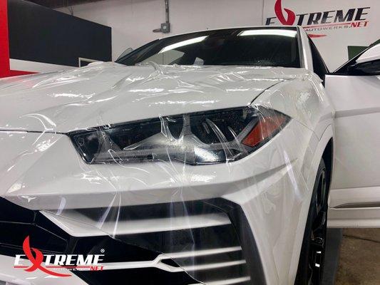 Lamborghini Urus with Prestige Spectra PhotoSync IRD Window Tint and Prestige ClearGuard Nano Paint Protection Film (Clear bra)