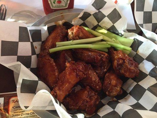 Teriyaki wings. Meaty for sure with a decent sauce, especially for a guy like myself who isn't huge on teriyaki flavor.