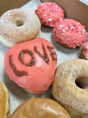 Valentines themed donuts