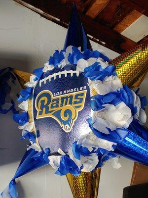 Los Angeles Rams piñata for Super Bowl!!! This place is THE BEST!!