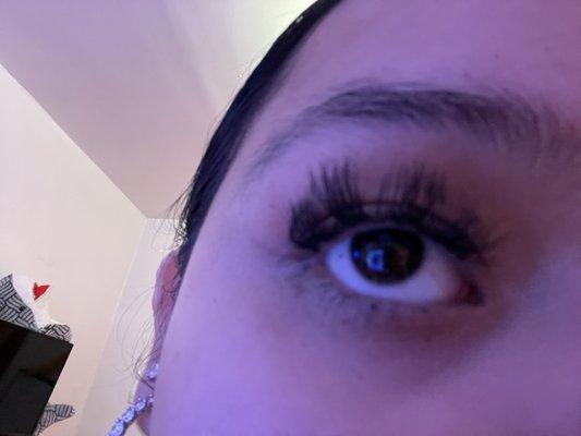 My lashes after having them for 2 days