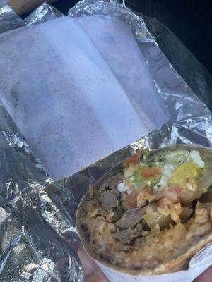 Steak burrito