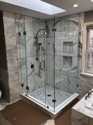 frameless shower enclosure