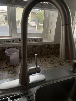 New installation of new faucet