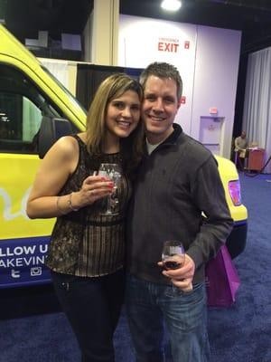 Me and my sweetheart on Valentine's Day at the Boston Wine Expo