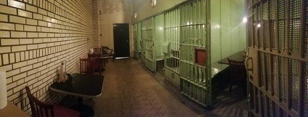 Jail cells serve as booths!