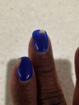 Bridgett H. I am very disappointed with my nails after 5 days I now have 3 nails that are chipped. I have tried contacting you.