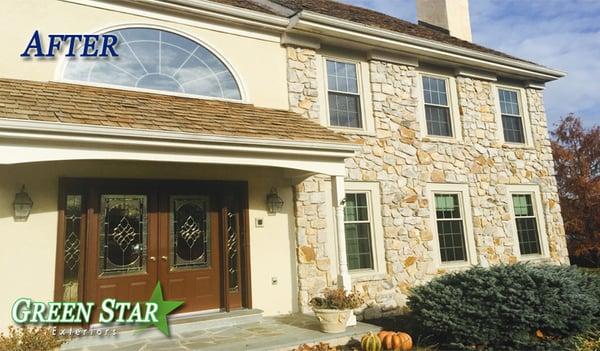 Green Star Exteriors - Replacement Vinyl Windows and Entry Door.  Visit www.greenstarexteriors.com for more AMAZING photos.