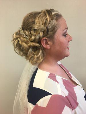 Bridal up-do.