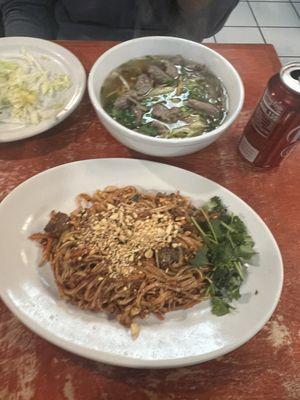 17. Pad Thai, 21. Sliced Beef with Egg Noodle Soup