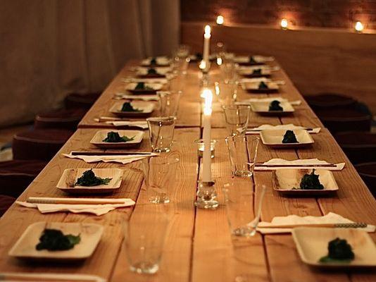 Dining table ready for guests