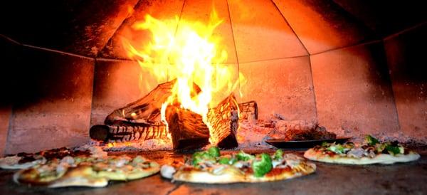 Wood fire pizzas