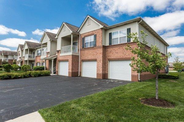 Apartment with attached garages