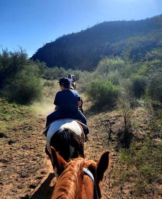 Scenic Trail ride through the canyon