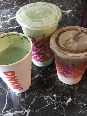 Hot Matcha Latte, Iced Matcha Latte, Caramel Iced Macchiato 4.8.20