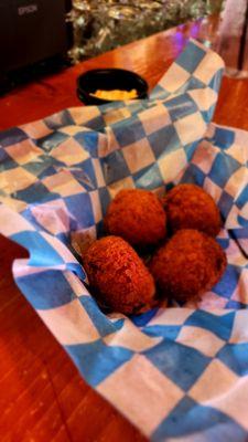 Pretzel Crusted Sauerkraut Balls