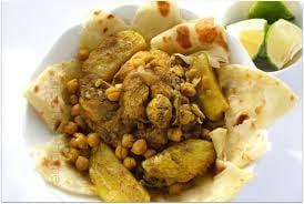 Delicious Boneless Homemade Roti wth Chicken Curry