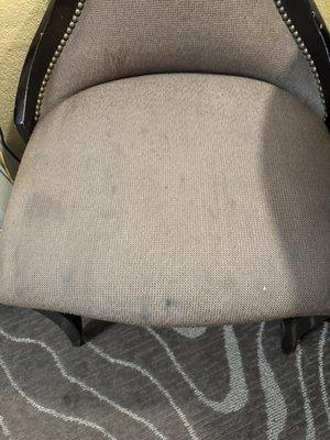 Dirty chair cushions