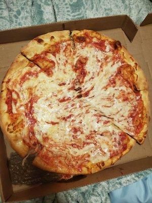 Disappointing "extra" cheese pizza